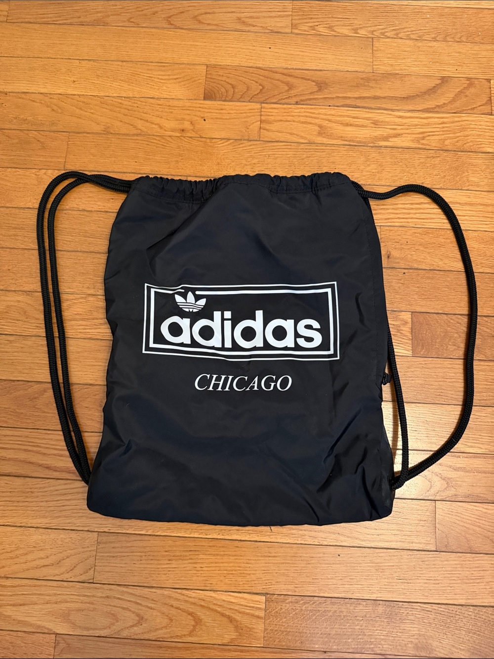 adidas Black Chicago Drawstring Backpack